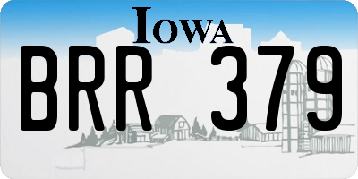 IA license plate BRR379