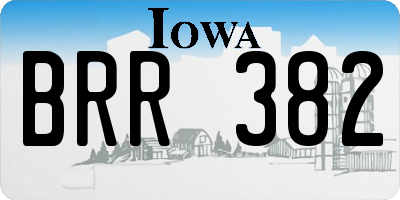 IA license plate BRR382