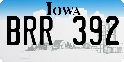 IA license plate BRR392
