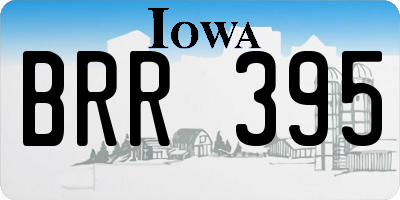 IA license plate BRR395