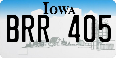 IA license plate BRR405