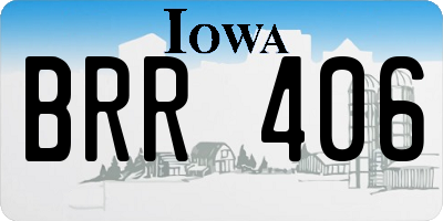 IA license plate BRR406