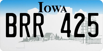 IA license plate BRR425