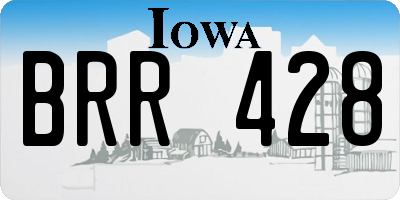 IA license plate BRR428
