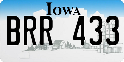 IA license plate BRR433