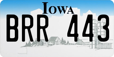 IA license plate BRR443