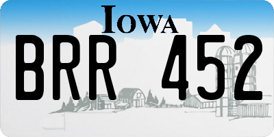 IA license plate BRR452