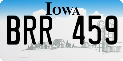 IA license plate BRR459