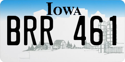 IA license plate BRR461