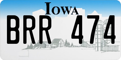 IA license plate BRR474