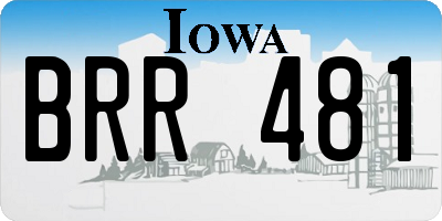 IA license plate BRR481
