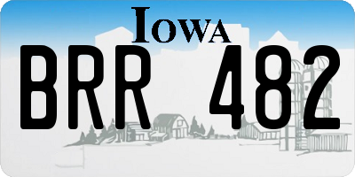 IA license plate BRR482