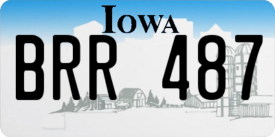 IA license plate BRR487