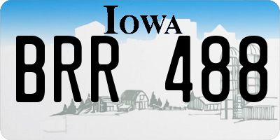 IA license plate BRR488