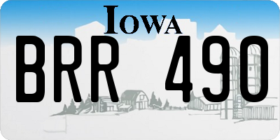 IA license plate BRR490