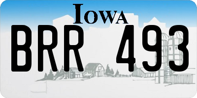 IA license plate BRR493