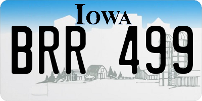 IA license plate BRR499