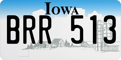 IA license plate BRR513