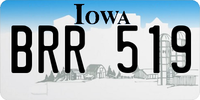 IA license plate BRR519