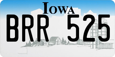 IA license plate BRR525