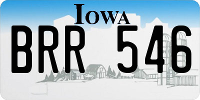 IA license plate BRR546