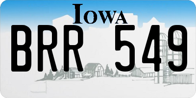 IA license plate BRR549