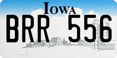 IA license plate BRR556