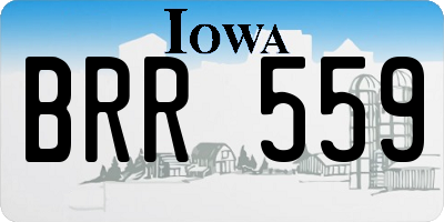 IA license plate BRR559
