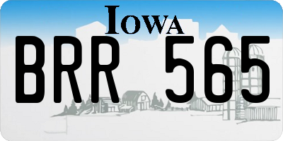 IA license plate BRR565