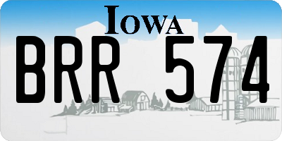 IA license plate BRR574