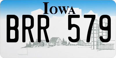 IA license plate BRR579