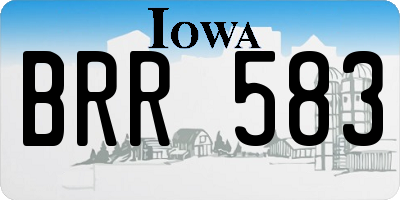 IA license plate BRR583