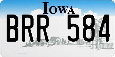 IA license plate BRR584