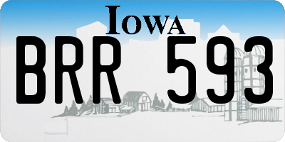 IA license plate BRR593