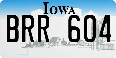 IA license plate BRR604