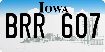 IA license plate BRR607