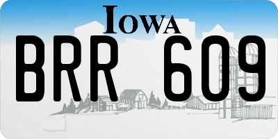 IA license plate BRR609