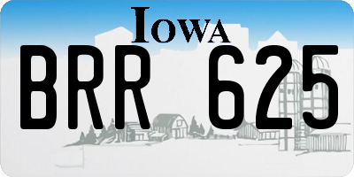 IA license plate BRR625