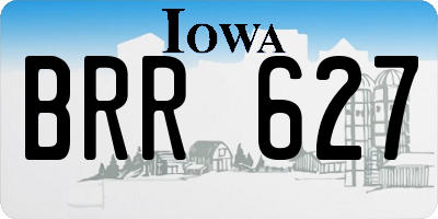 IA license plate BRR627