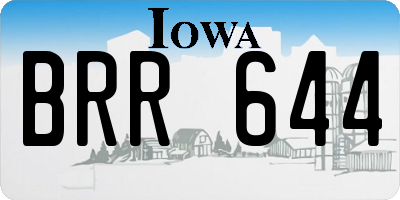IA license plate BRR644