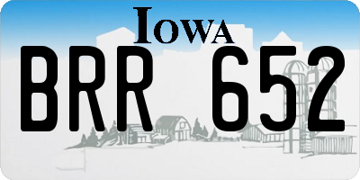 IA license plate BRR652