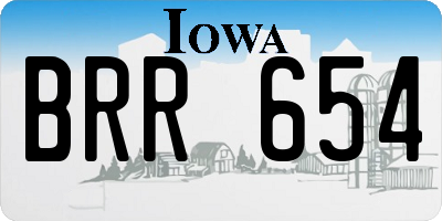 IA license plate BRR654