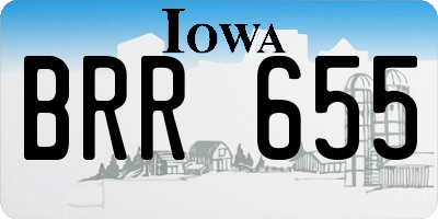 IA license plate BRR655