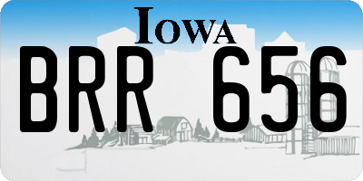 IA license plate BRR656