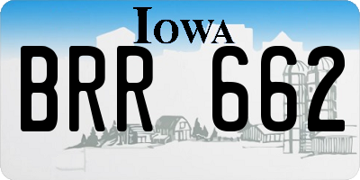IA license plate BRR662
