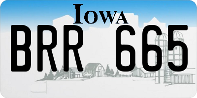 IA license plate BRR665
