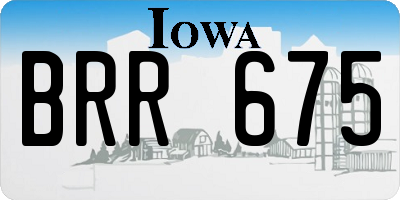IA license plate BRR675