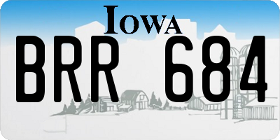 IA license plate BRR684