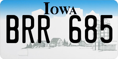 IA license plate BRR685