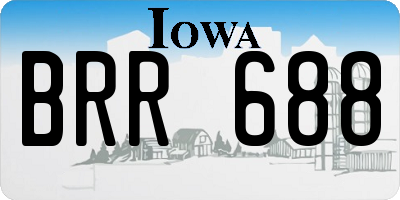 IA license plate BRR688
